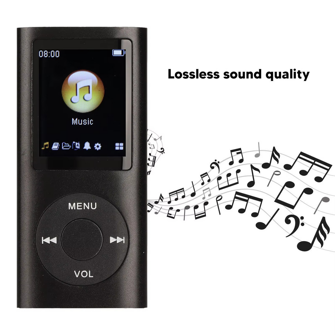 Kompaktowy odtwarzacz MP3 z wysokiej rozdzielczości wyświetlaczem LCD 1,8 cala.