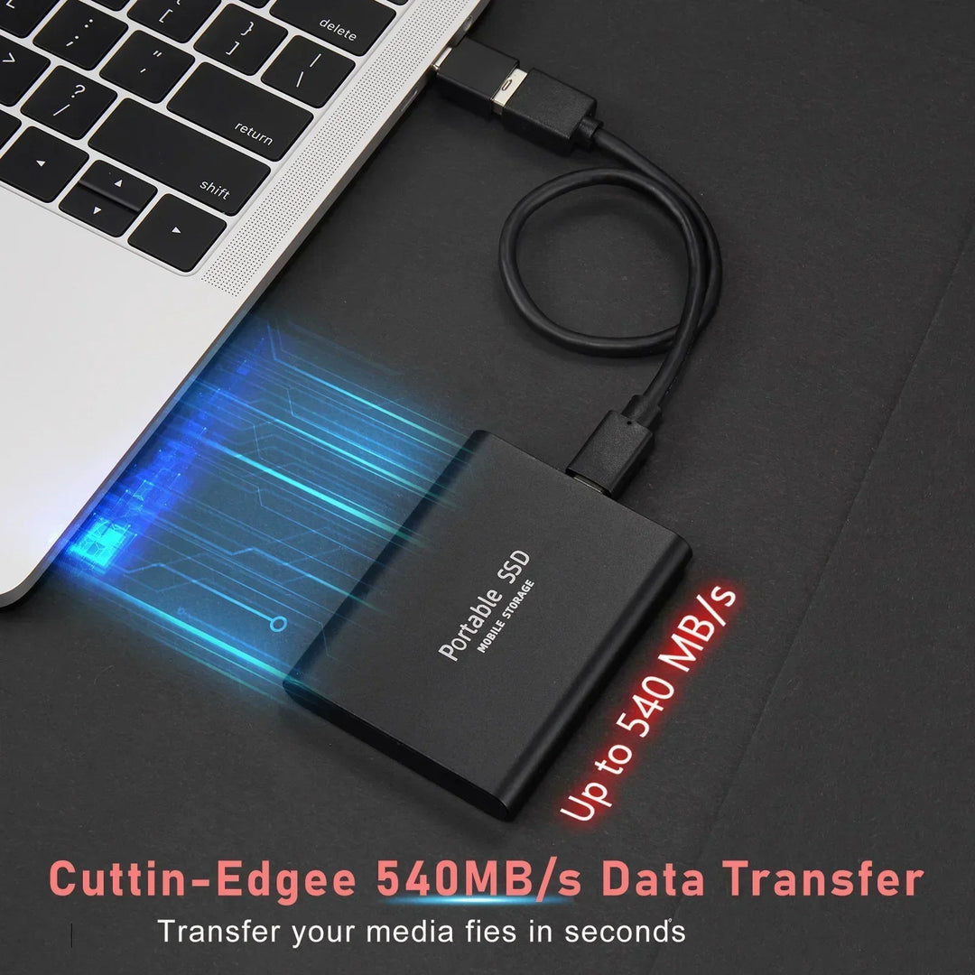 TECHNOLOGIE | Superszybki zewnętrzny SSD 128GB | Mini-SSD | Pamięć o wysokiej prędkości dla laptopów i komputerów PC