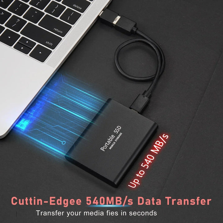 TECHNOLOGIE | Superszybki zewnętrzny SSD 128GB | Mini-SSD | Pamięć o wysokiej prędkości dla laptopów i komputerów PC