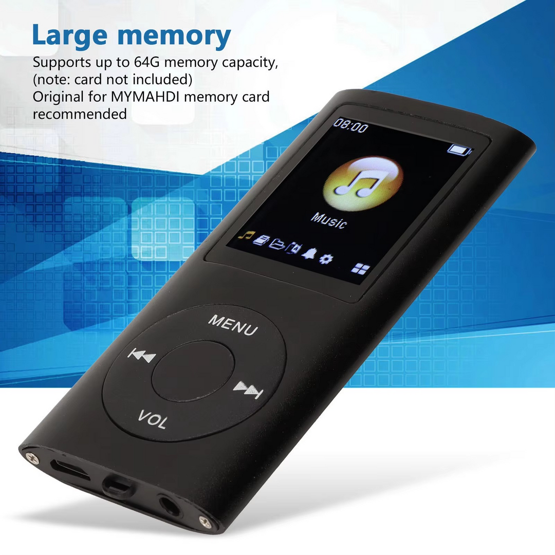Kompaktowy odtwarzacz MP3 z wysokiej rozdzielczości wyświetlaczem LCD 1,8 cala.