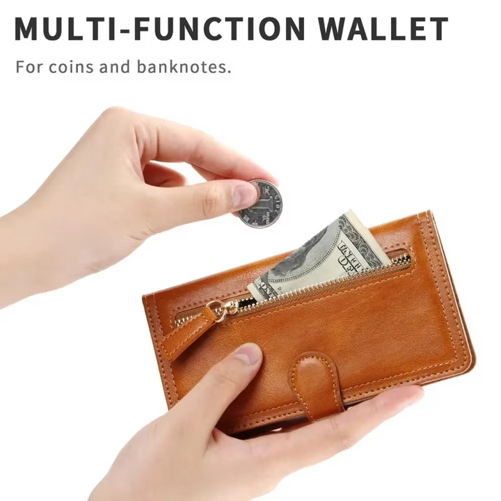 Premium-skórzana etui na iPhone z funkcją stojaka