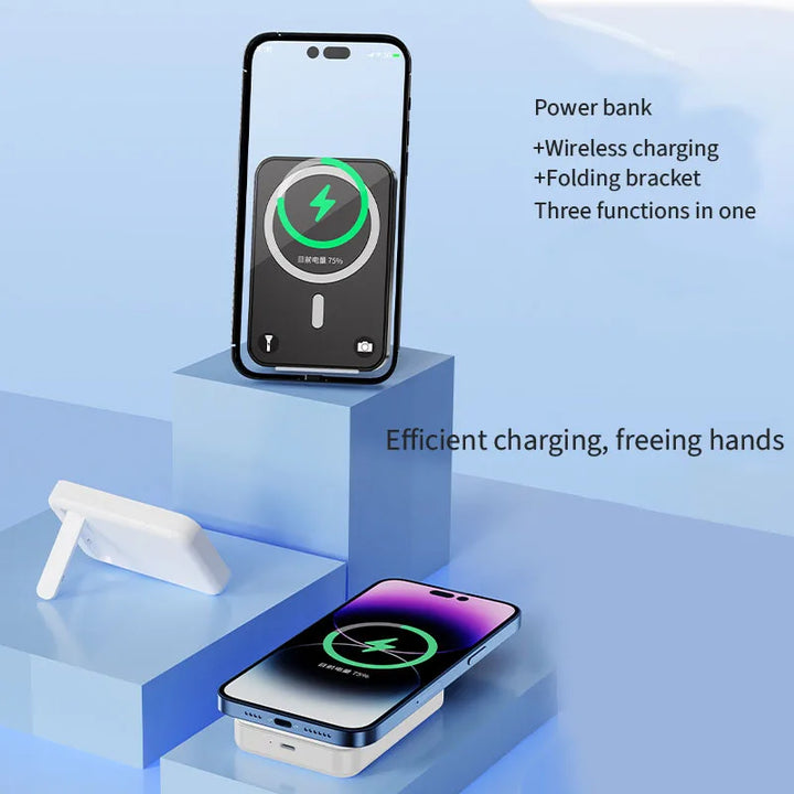 Magnetyczna bezprzewodowa powerbank z podstawą