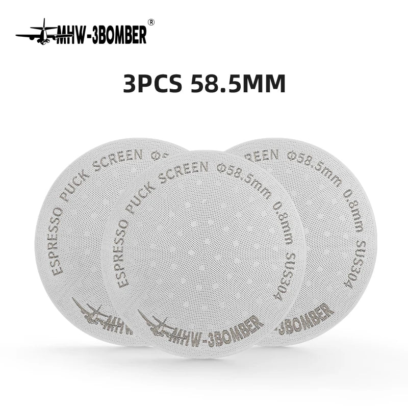MHW-3BOMBER 51/53/58,5 mm Ekspres Puck Screen Podwójna Warstwa Metalowy Filtr do Kawy Wielokrotnego Użytku