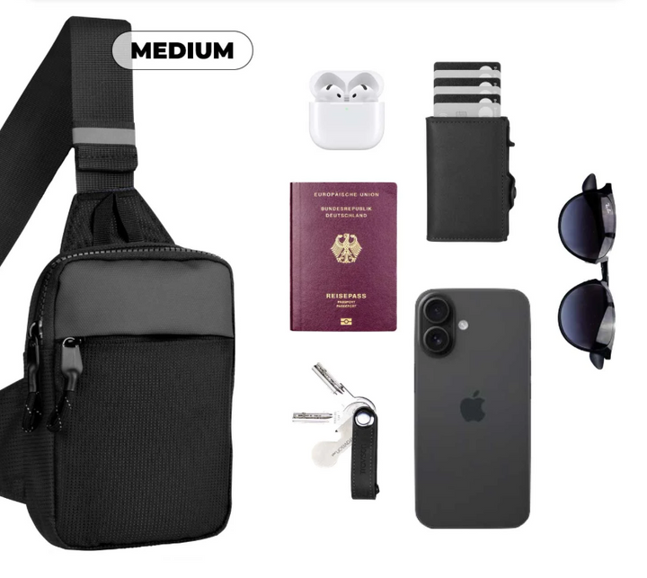 UrbanGuard Sling Bag | Kompaktowy, Bezpieczny, Wodoodporny | Karnz