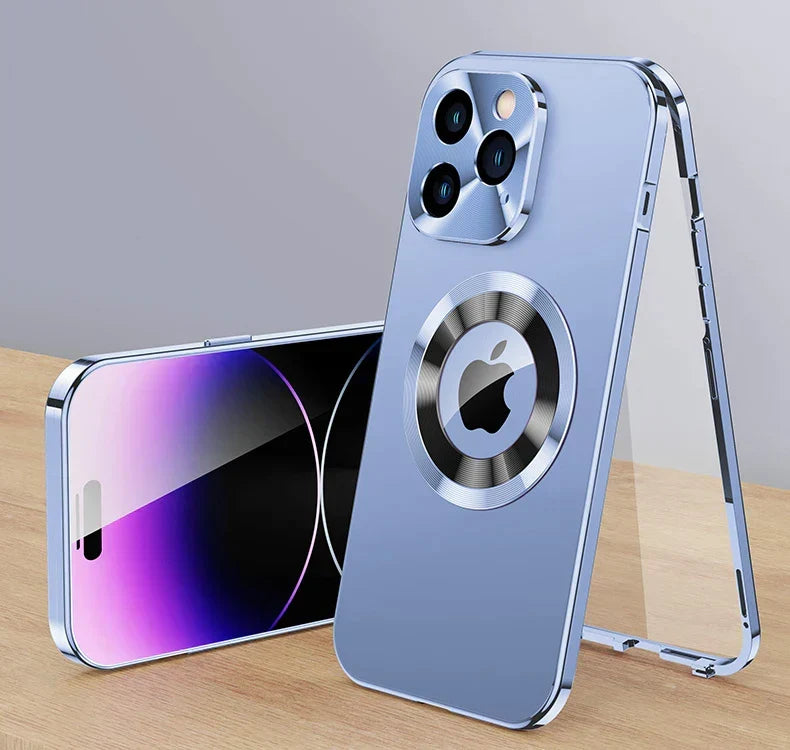 Etui 360° Pełnoekranowe Soczewki Metalowe Magnetyczne Magsafe Aluminium dla iPhone 15 14 13
