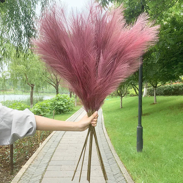 5 sztuk 100 cm sztucznego pampasowego trawy - bukiet suszonych kwiatów, dekoracja na wesela, imprezy, do domu, do pokoju, akcesoria do dekoracji roślin DIY