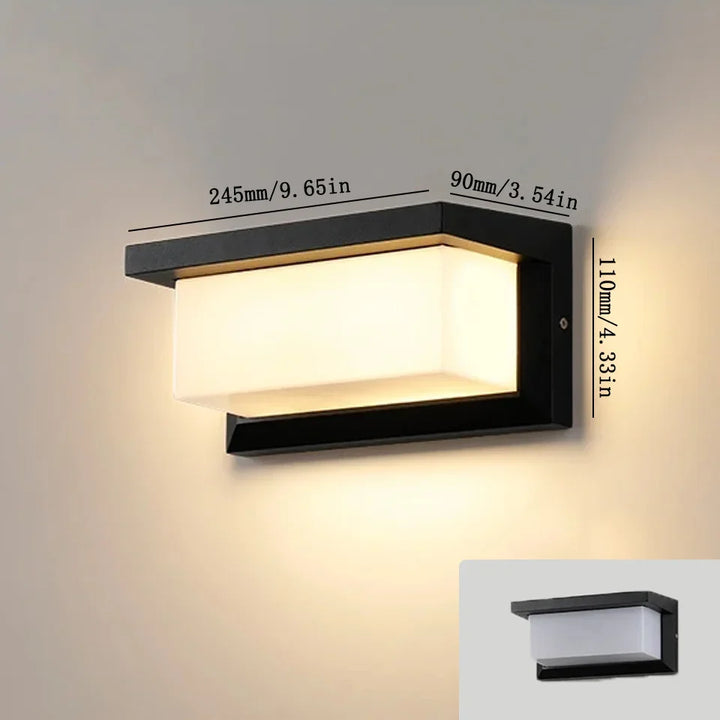 Karnz | LED-Lampa ścienna z czujnikiem ruchu radarowego – 16W wodoodporne światło do wnętrz i na zewnątrz, zimna i ciepła biała barwa