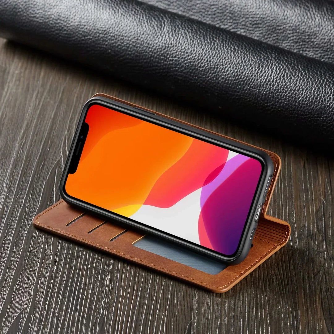 Sandsberg | Etui skórzane na iPhone | Funkcja magnetycznego uchwytu na karty | Wiele kolorów