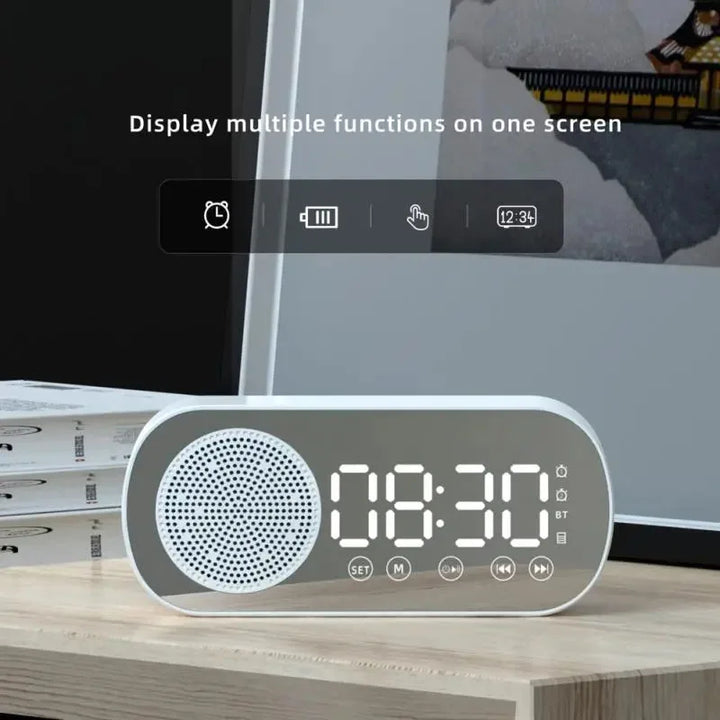 Cyfrowy budzik z głośnikiem Bluetooth i radiem FM