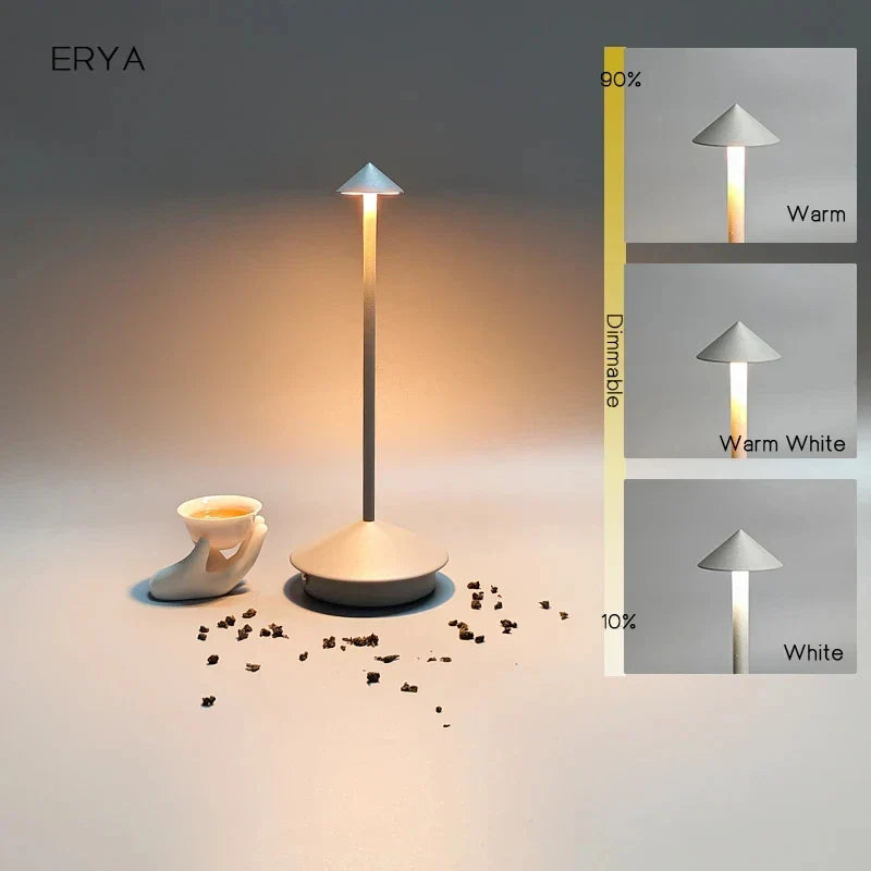 Ładowana lampa stołowa Kreatywna lampa LED dotykowa do jadalni Pina pro lampa stołowa do hotelu, baru, kawiarni, dekoracyjna lampa biurkowa