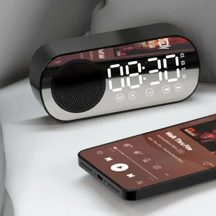 Cyfrowy budzik z głośnikiem Bluetooth i radiem FM