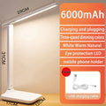 6000mAh ładowalna lampa LED biurkowa USB 3 kolory bezstopniowo ściemniana lampa dotykowa składana ochrona oczu lampka nocna do czytania