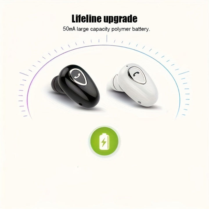 Bezprzewodowy słuchawka Bluetooth, mini słuchawka, niewidoczna, jednouszna