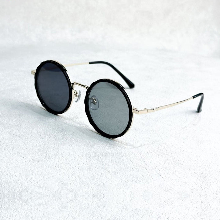 VisionRound Polaryzowane okulary przeciwsłoneczne – Unisex Retro-Design z regulowanym filtrem światła | Karnz