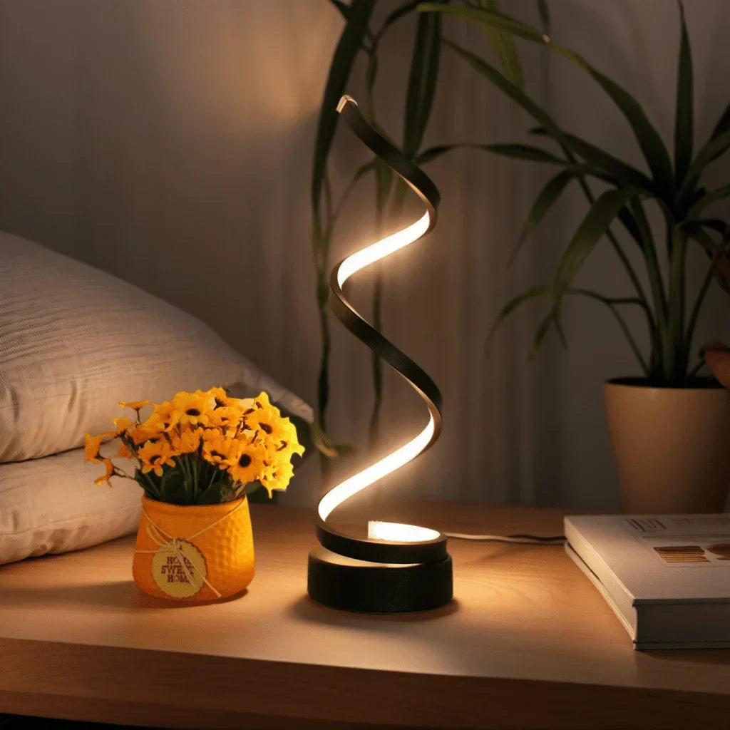 SpiralLight LED Lampa biurkowa z regulowanym światłem i sterowaniem dotykowym | Karnz