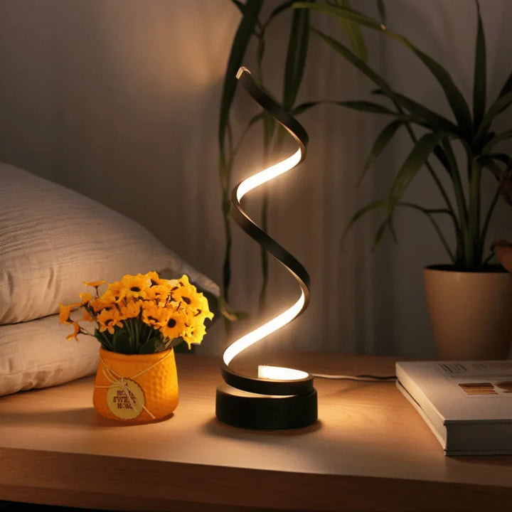 SpiralLight LED Lampa biurkowa z regulowanym światłem i sterowaniem dotykowym | Karnz