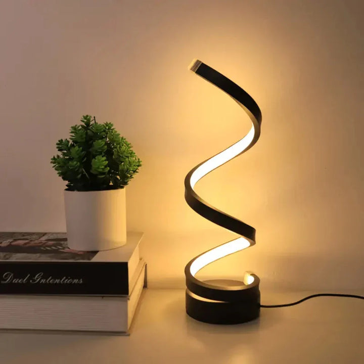 SpiralLight LED Lampa biurkowa z regulowanym światłem i sterowaniem dotykowym | Karnz