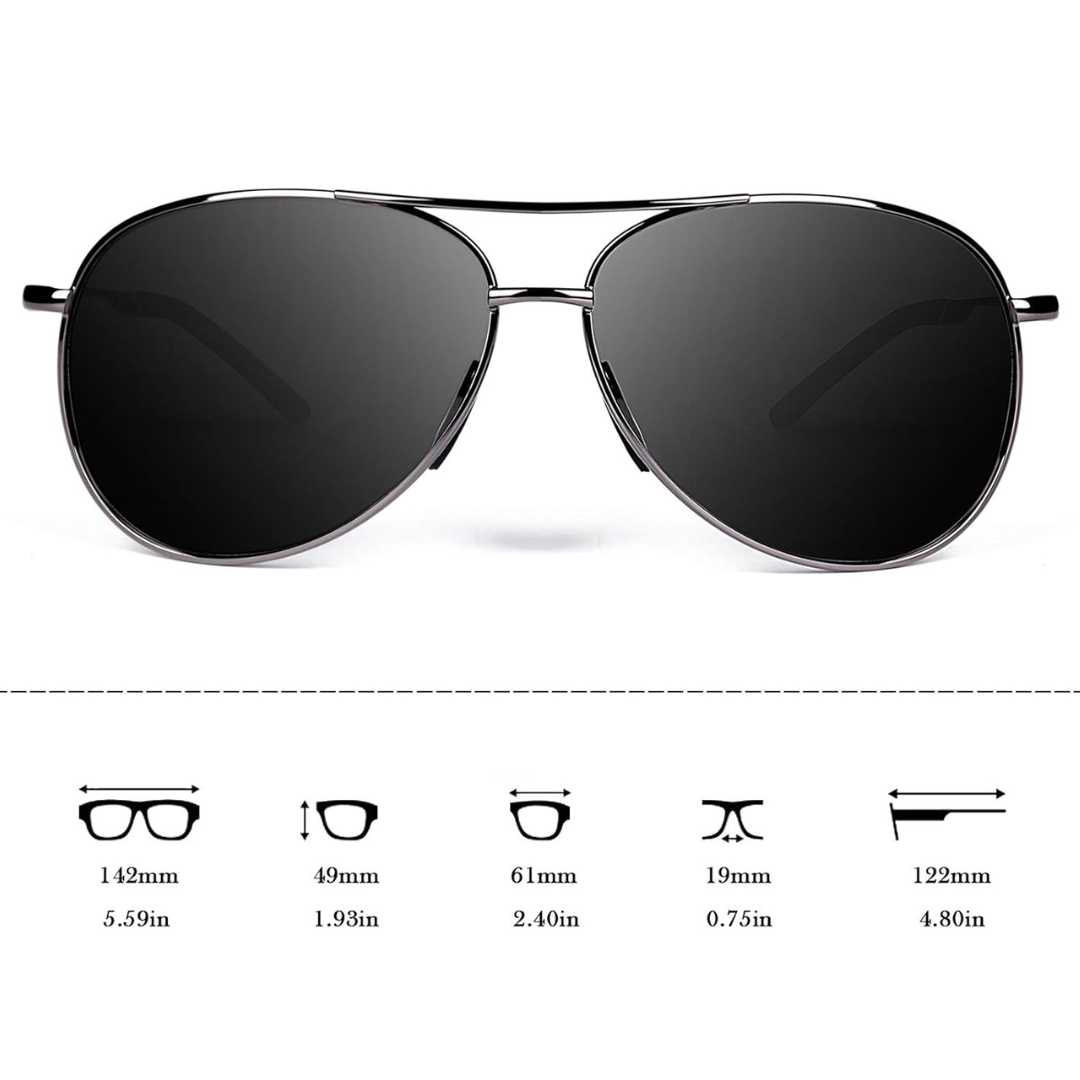 Premium polaryzowane okulary przeciwsłoneczne Aviator - Joey | Karnz