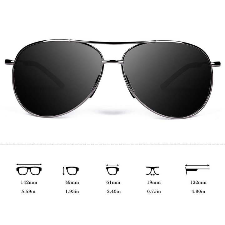 Premium polaryzowane okulary przeciwsłoneczne Aviator - Joey | Karnz