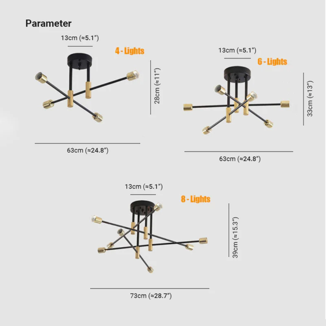 Nowoczesna lampa sufitowa LED - Lumière Royale | Karnz