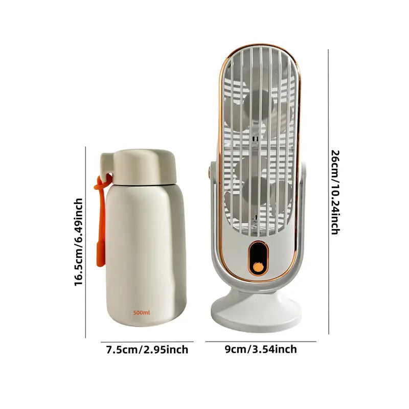 Przenośny mini klimatyzator z ładowaniem USB – 5 prędkości i 720° obrotu | Karnz