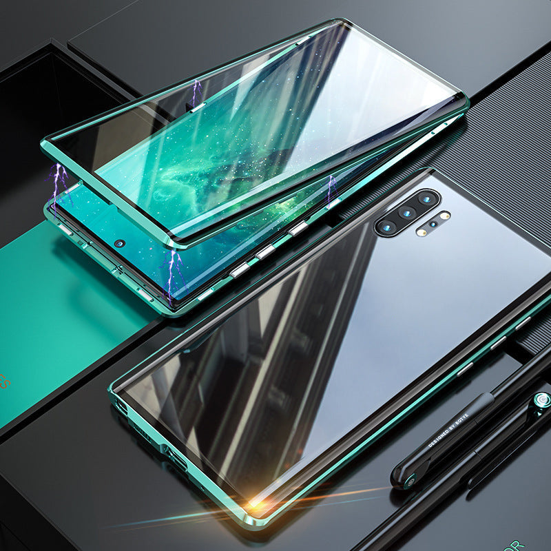 Magnetyczne hartowane szkło Podwójna etui na telefon dla Samsunga