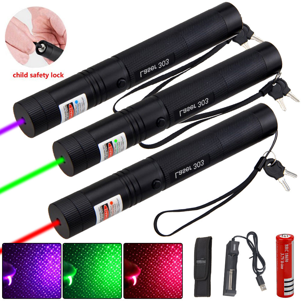 Karnz | Zelara-Power Laserpointer 303 - Ładowalny widoczny laserowy wskaźnik USB o wysokiej mocy