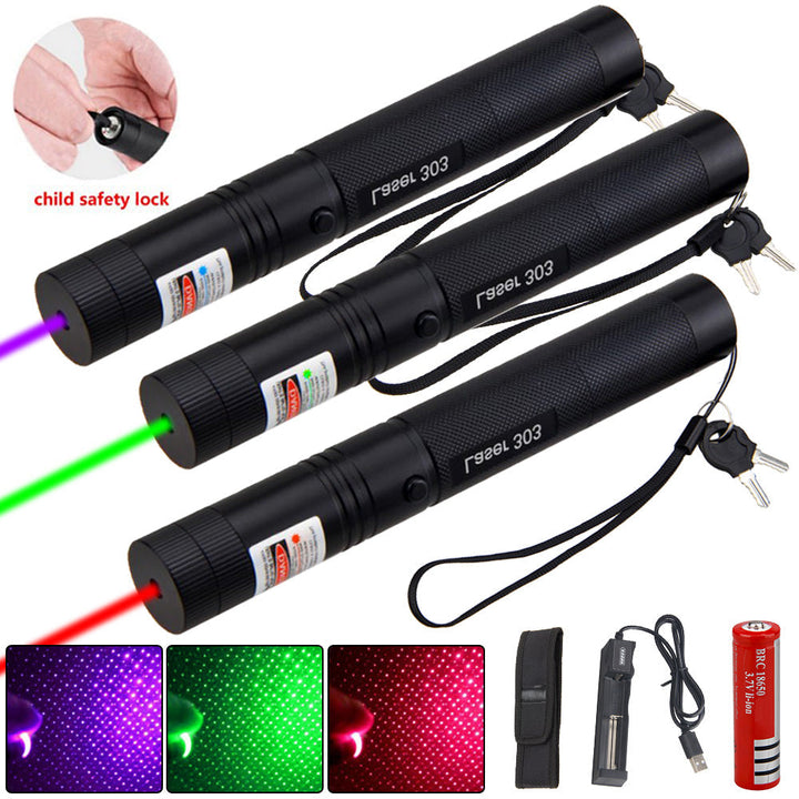Karnz | Zelara-Power Laserpointer 303 - Ładowalny widoczny laserowy wskaźnik USB o wysokiej mocy