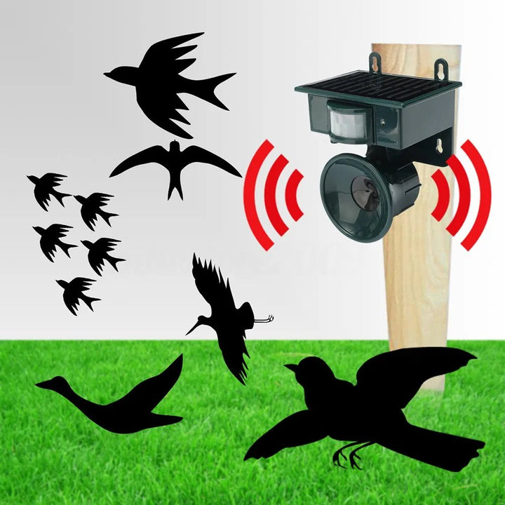 Urządzenie do odstraszania ptaków i strach na wróble z czujnikiem ruchu do użytku na zewnątrz