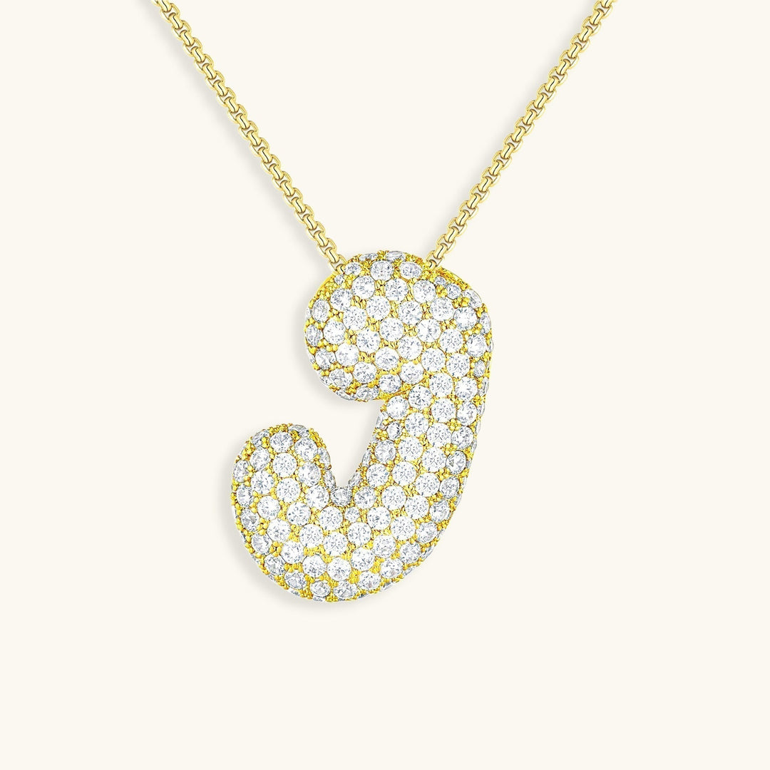 Naszyjnik z inicjałem Bubble-Diamant
