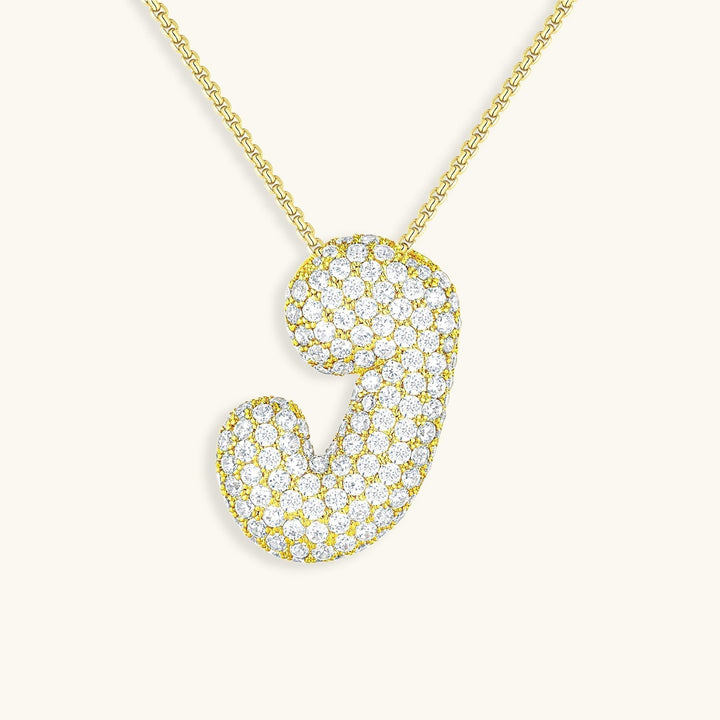 Naszyjnik z inicjałem Bubble-Diamant