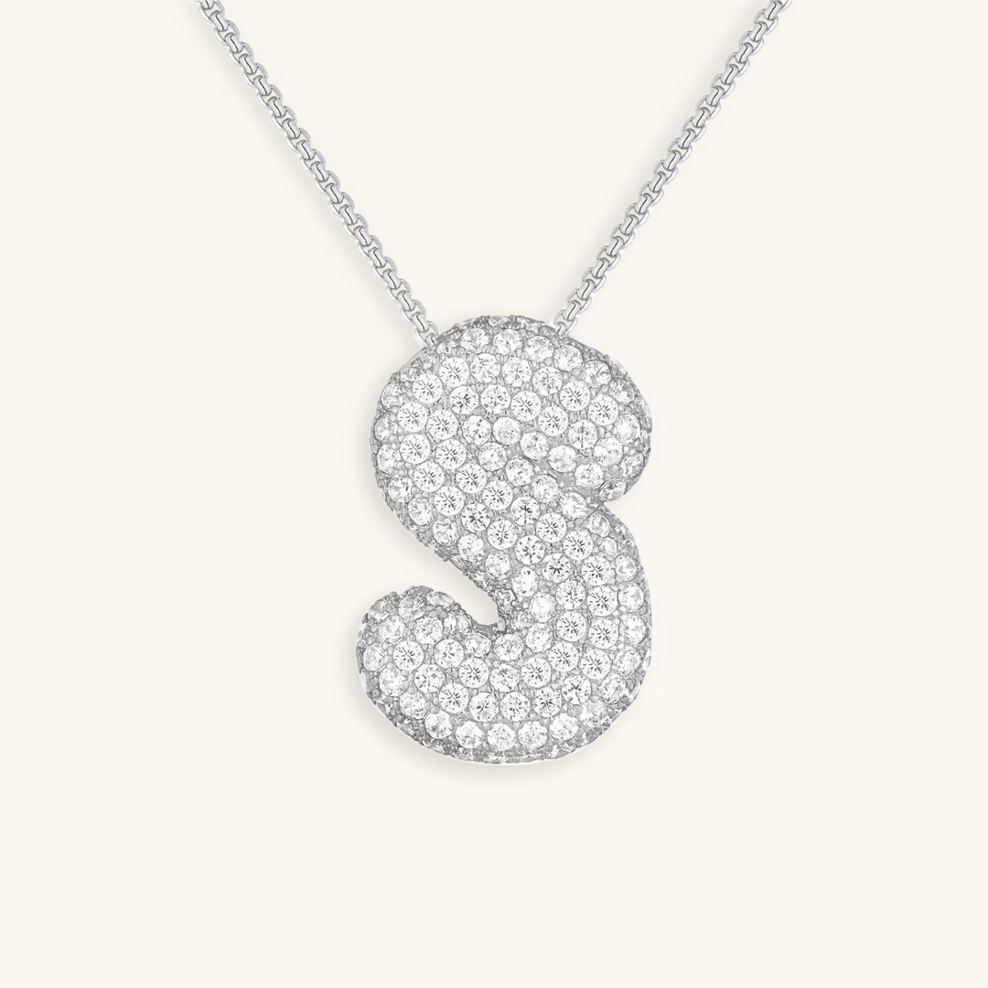 Naszyjnik z inicjałem Bubble-Diamant