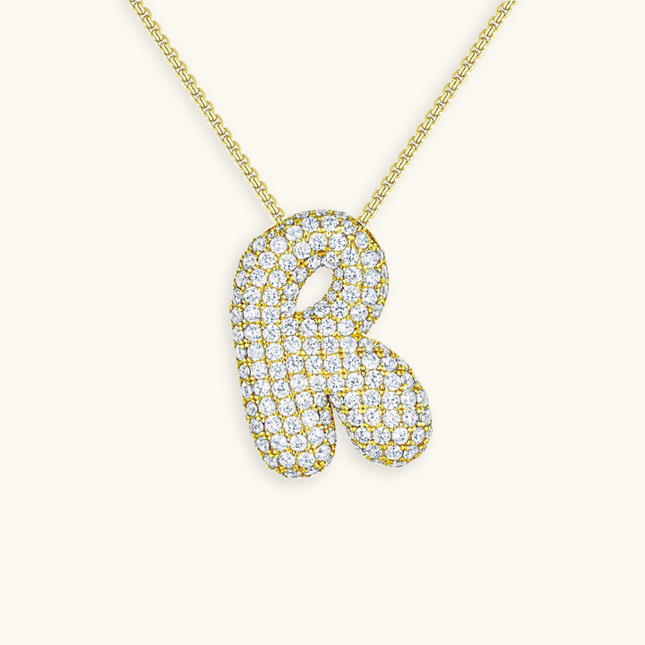 Naszyjnik z inicjałem Bubble-Diamant