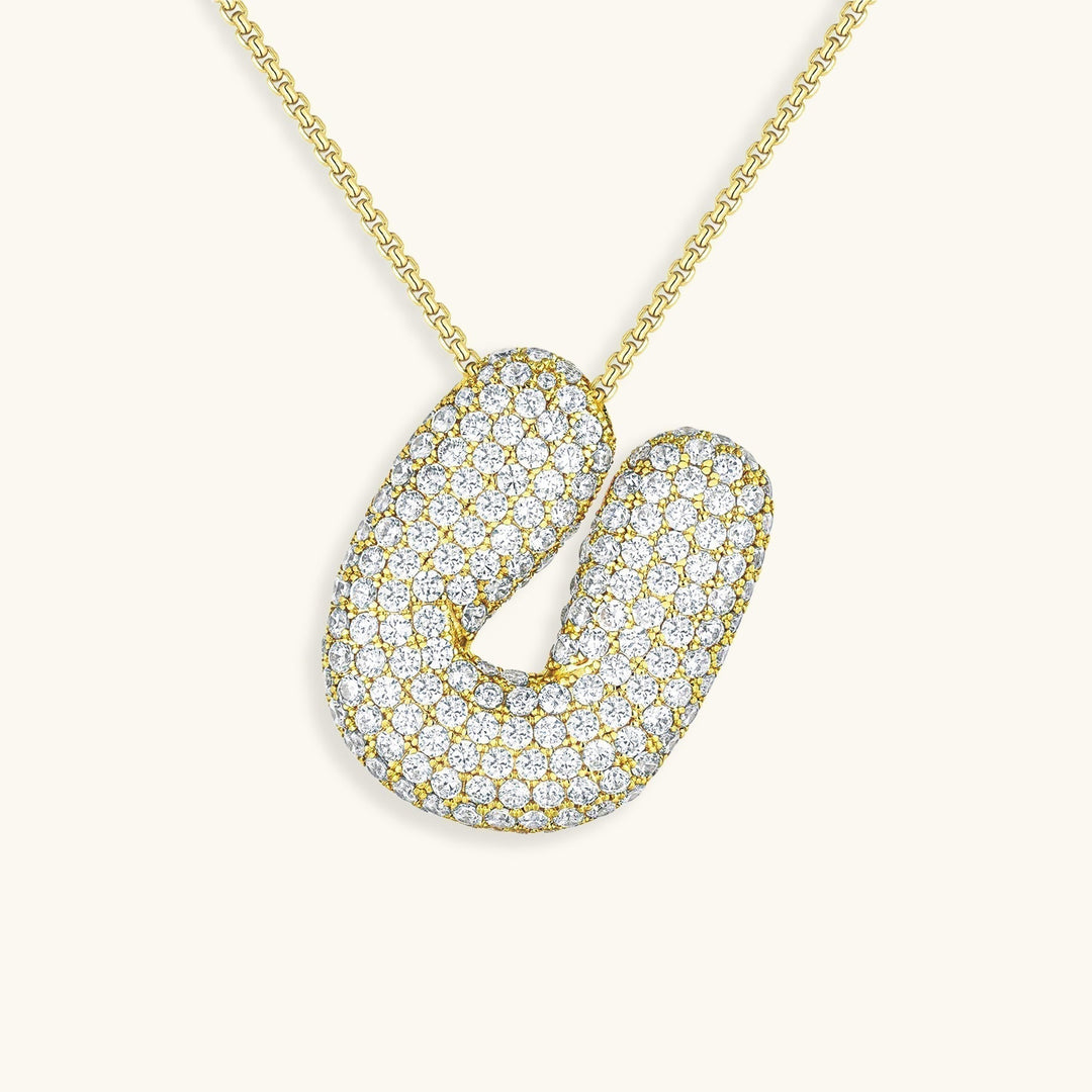Naszyjnik z inicjałem Bubble-Diamant