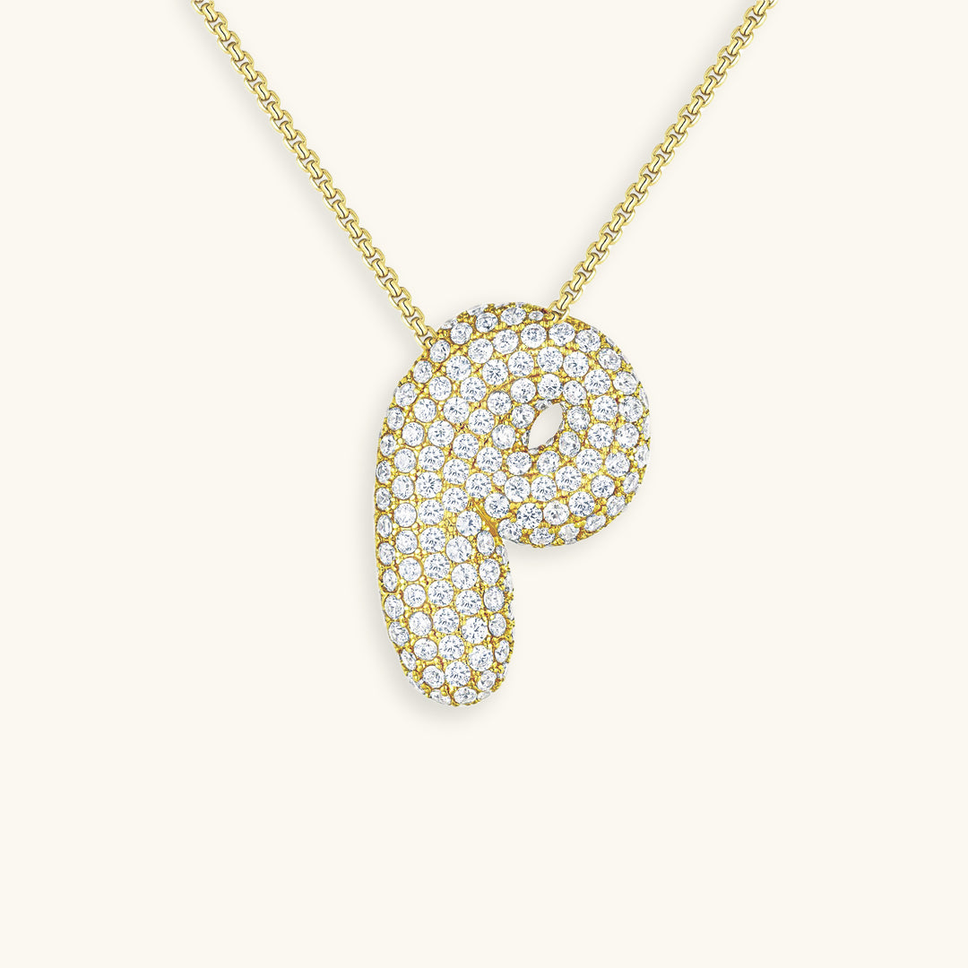 Naszyjnik z inicjałem Bubble-Diamant
