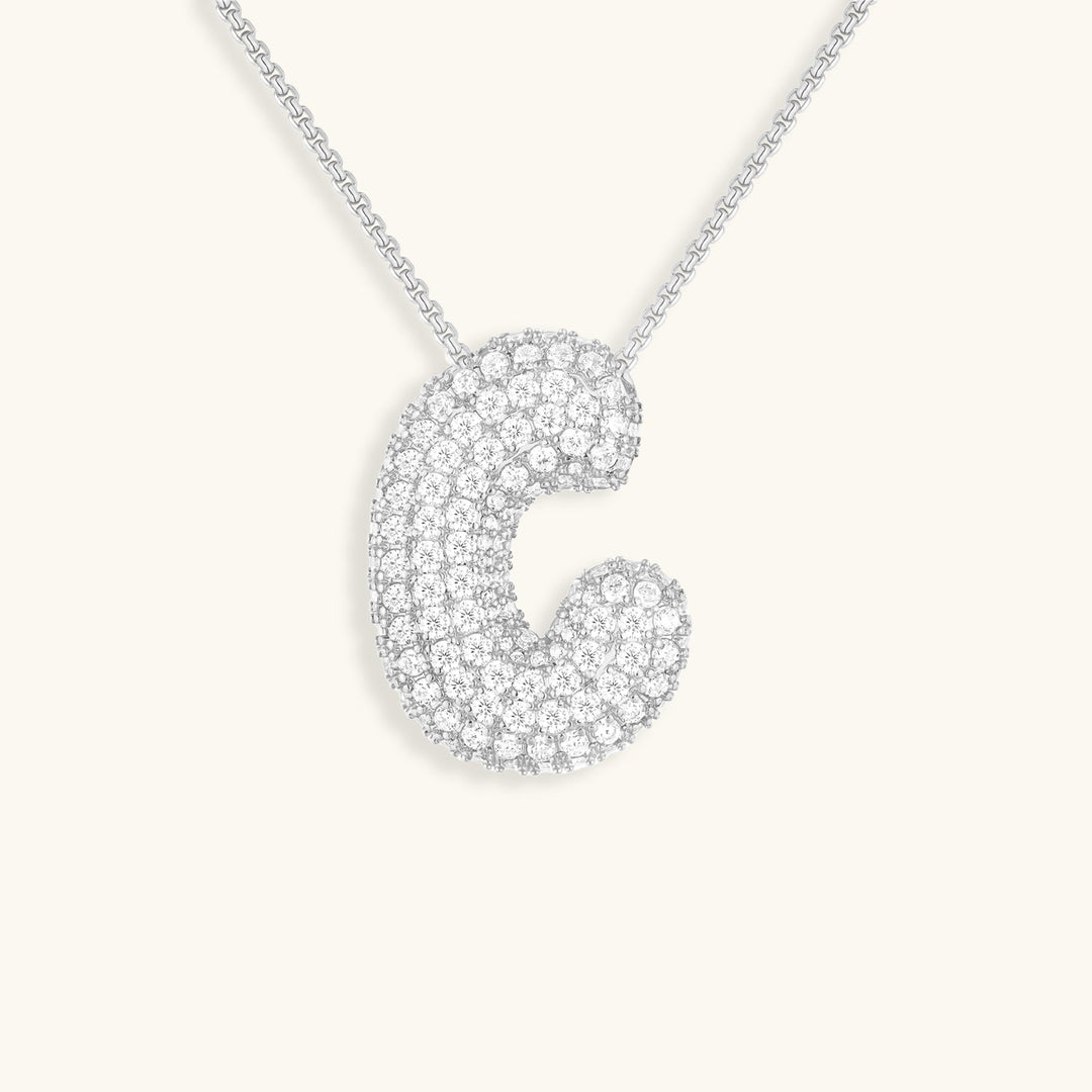 Naszyjnik z inicjałem Bubble-Diamant