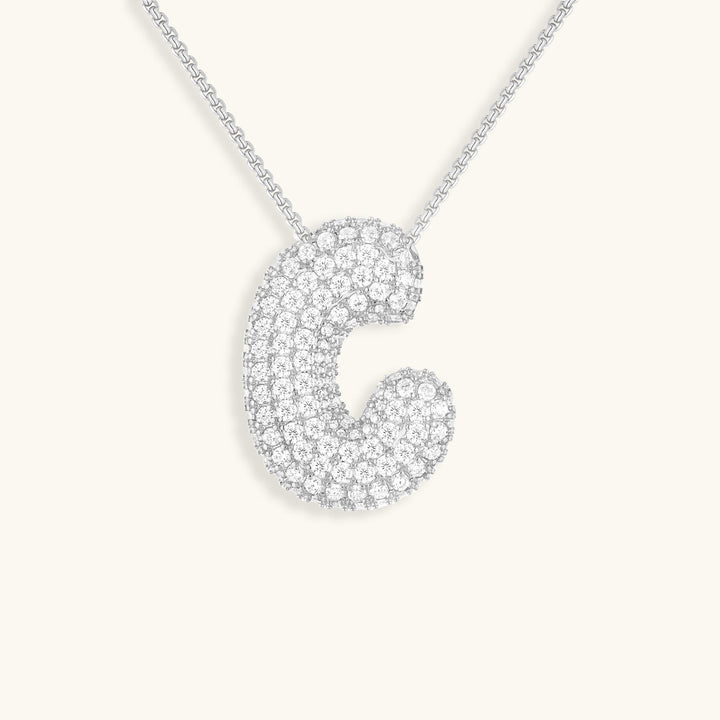 Naszyjnik z inicjałem Bubble-Diamant