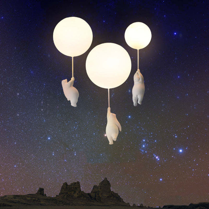 SkyDream Lampa sufitowa dla dzieci z niedźwiedziem i balonem - Zabawny design i energooszczędne oświetlenie LED | Karnz