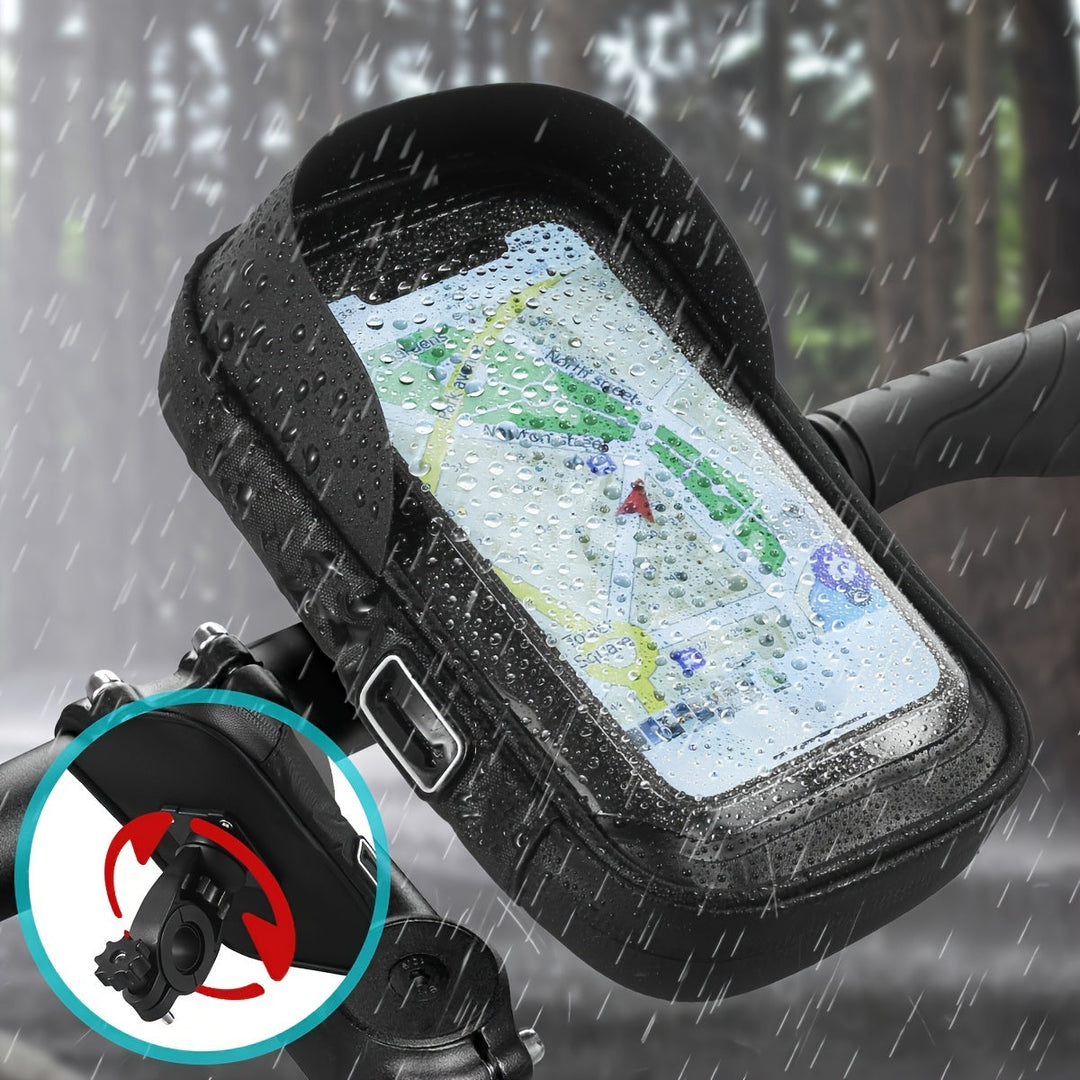 Wodoodporna uchwyt na telefon do roweru i motocykla – obrót 360° i odpowiedni dla telefonów 4,5–6,4 cala