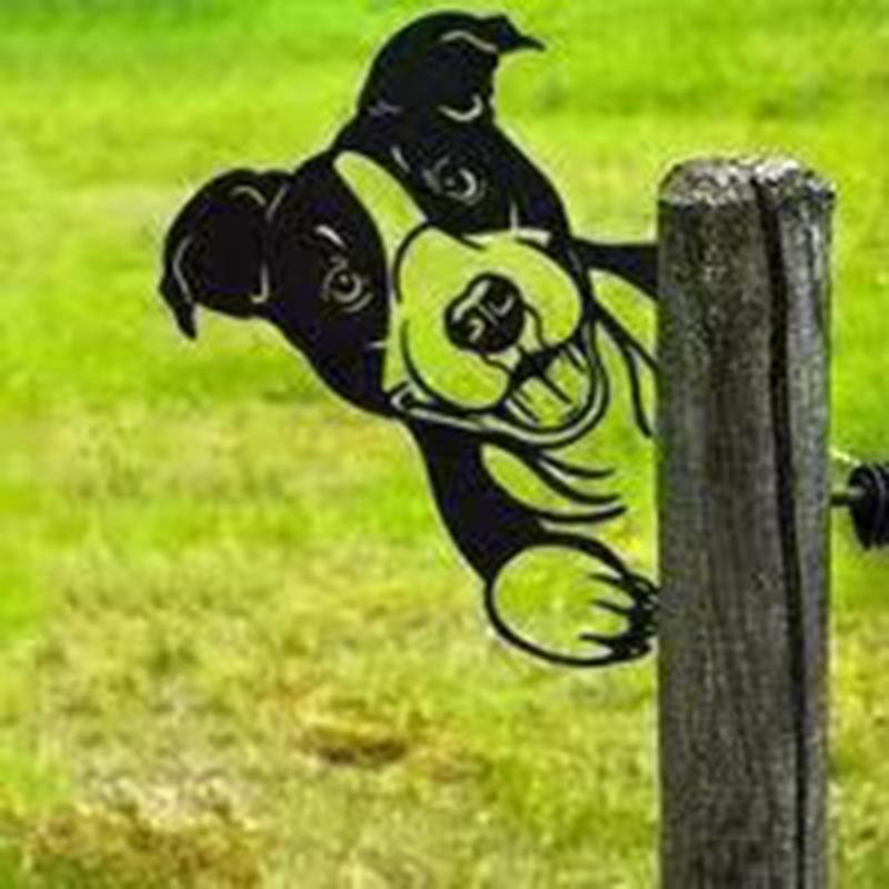 Zewnętrzna dekoracja ogrodowa - Metalowa sztuka kozy szpiegującej | Karnz