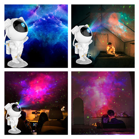 Astronauta Gwiezdnego Nieba | Projektor LED Galaktyki Nocna Lampa do Sypialni i Dzieci | Karnz