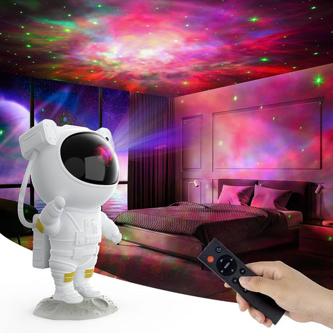 Astronauta Gwiezdnego Nieba | Projektor LED Galaktyki Nocna Lampa do Sypialni i Dzieci | Karnz