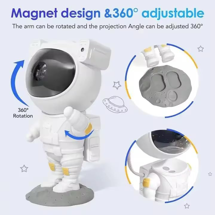Astronauta Gwiezdnego Nieba | Projektor LED Galaktyki Nocna Lampa do Sypialni i Dzieci | Karnz