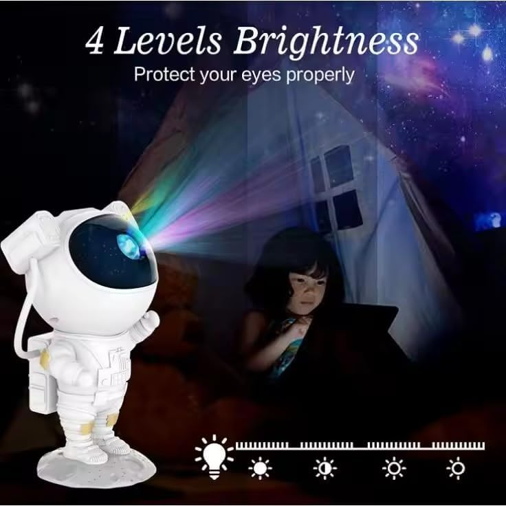 Astronauta Gwiezdnego Nieba | Projektor LED Galaktyki Nocna Lampa do Sypialni i Dzieci | Karnz