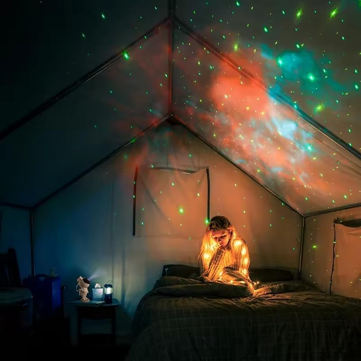 Astronauta Gwiezdnego Nieba | Projektor LED Galaktyki Nocna Lampa do Sypialni i Dzieci | Karnz