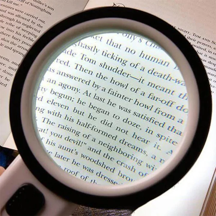Soczewka powiększająca optyczna z 30-krotnym powiększeniem i podświetleniem LED