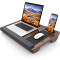 Ergonomiczny stojak na laptopa z podparciem na nadgarstek i miejscami na urządzenia | Karnz
