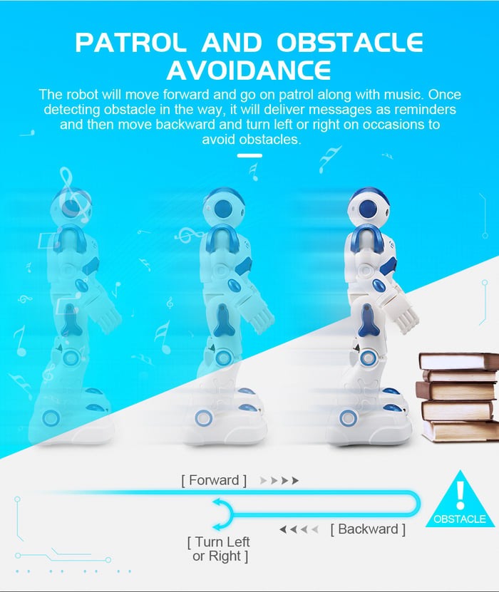 Inteligentna zabawka-robot dla dzieci | ThinkBot Interaktywny robot edukacyjny | Sterowanie gestami | Tańczy i mówi | Ładowalny