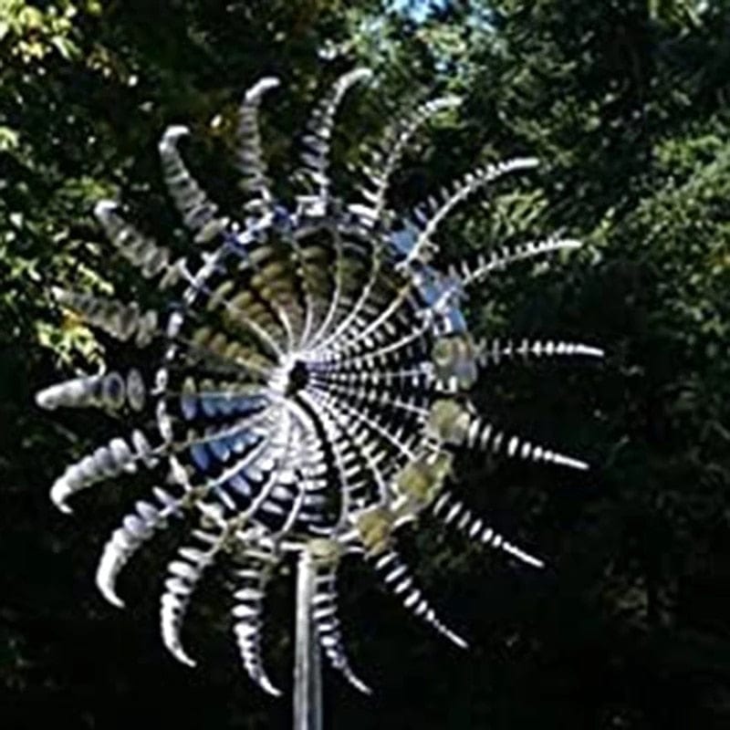 Unikalna i magiczna wiatrak z metalu | Magiczna kinetyczna rzeźba z metalu