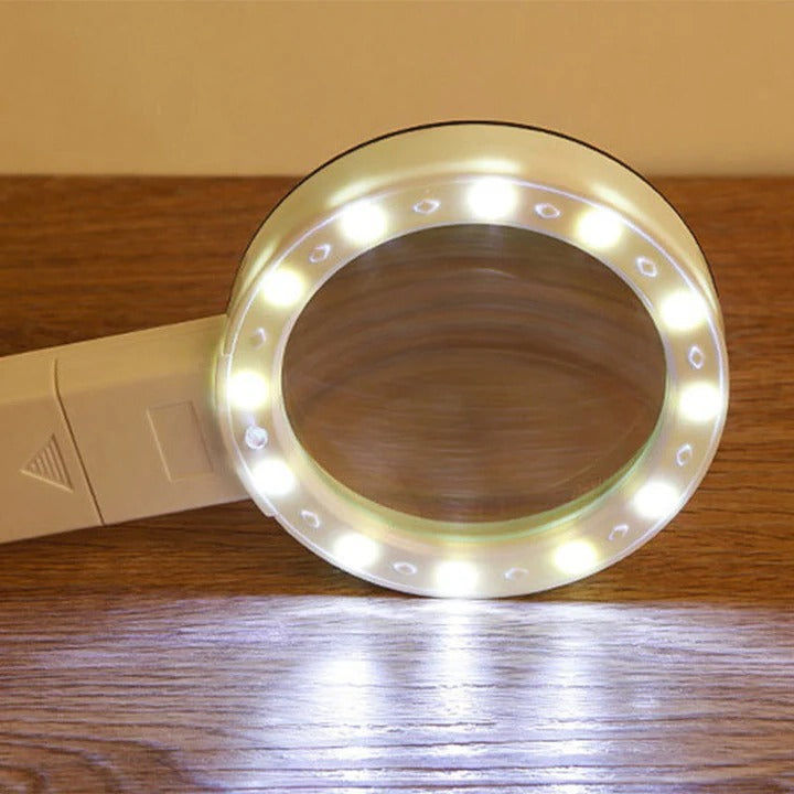 Soczewka powiększająca optyczna z 30-krotnym powiększeniem i podświetleniem LED